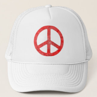 Gorra De Camionero Señal de paz roja angustiada