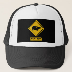 Gorra De Camionero señal de ruta de cocodrilo