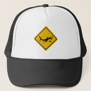 Gorra De Camionero señal de ruta de tiburón
