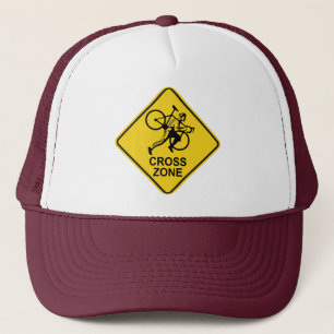 Gorra De Camionero Señal de tráfico de la zona de Cyclocross