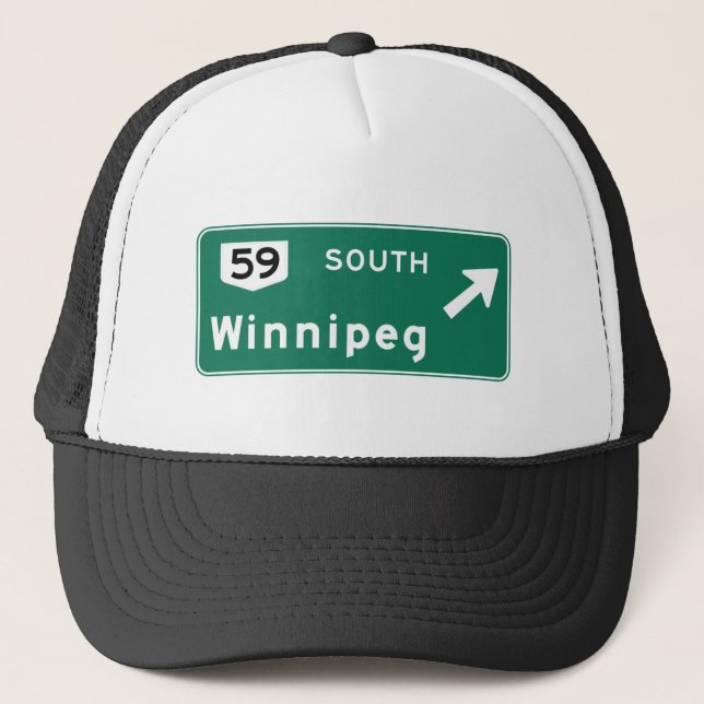Gorra De Camionero Señal de tráfico de Winnipeg, Canadá (Anverso)