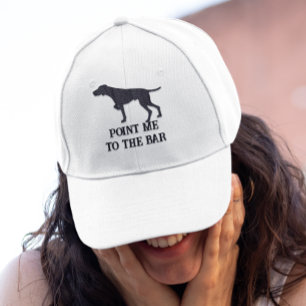 Gorra De Camionero Señálame al perro puntero de la barra