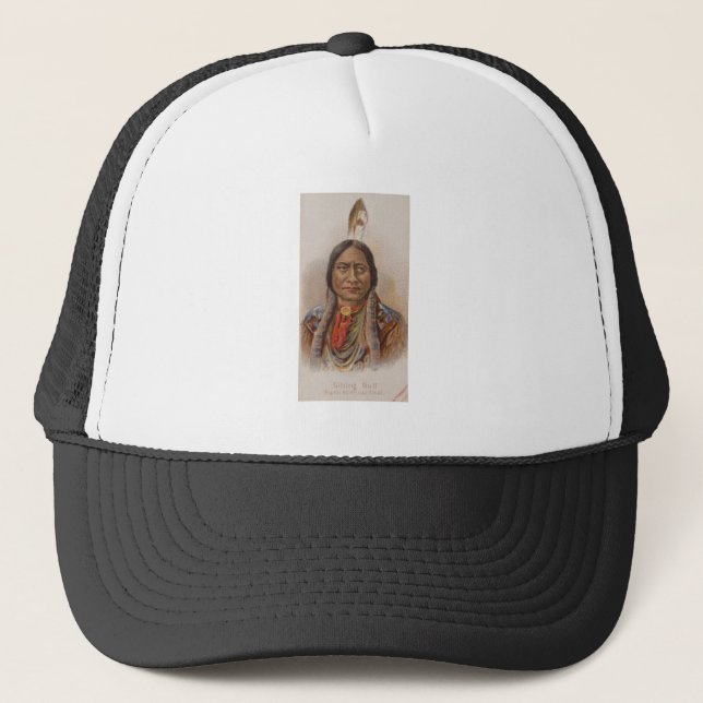 Gorra De Camionero Señales de humo: El jefe indio lakota está sentado (Anverso)