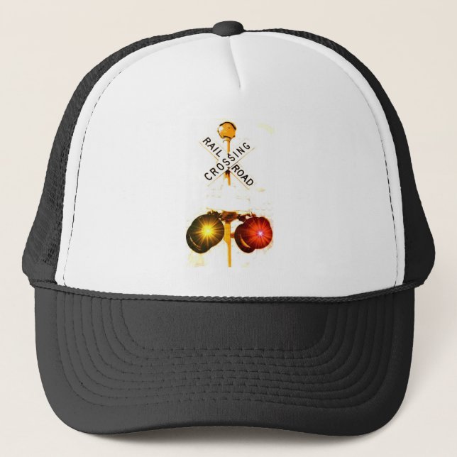Gorra De Camionero Señales de travesía amarillas y rojas de (Anverso)