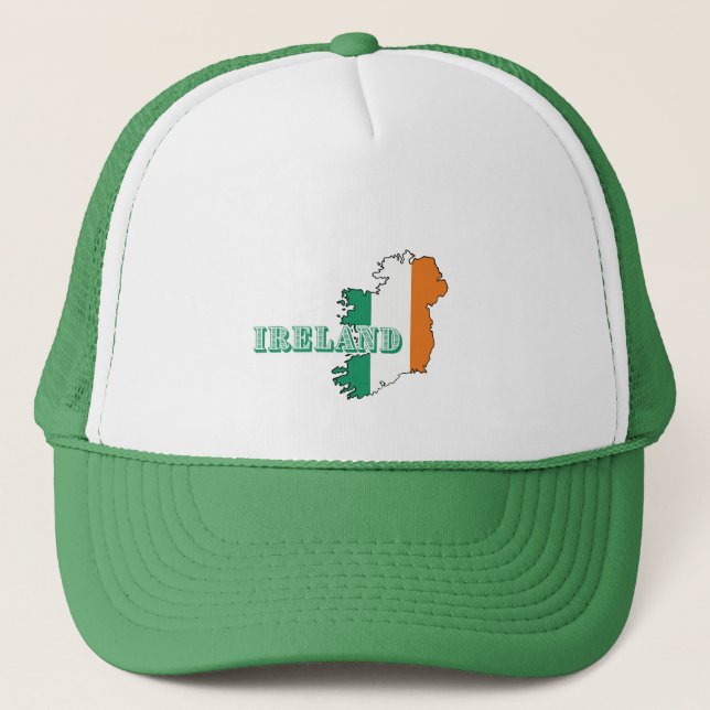 Gorra De Camionero Sencilla modernidad Irlanda Mapa de arte irlandés  (Anverso)