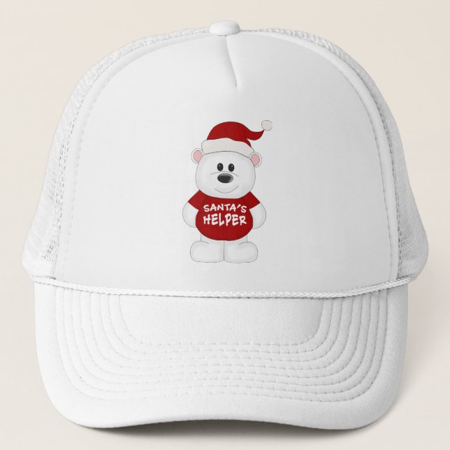 Gorra De Camionero Sencillamente Adorables Navidades Teddy Bear Art (Anverso)