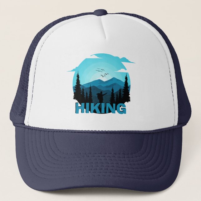 Gorra De Camionero Senderismo En Nombre Personalizado De Wilderness (Anverso)