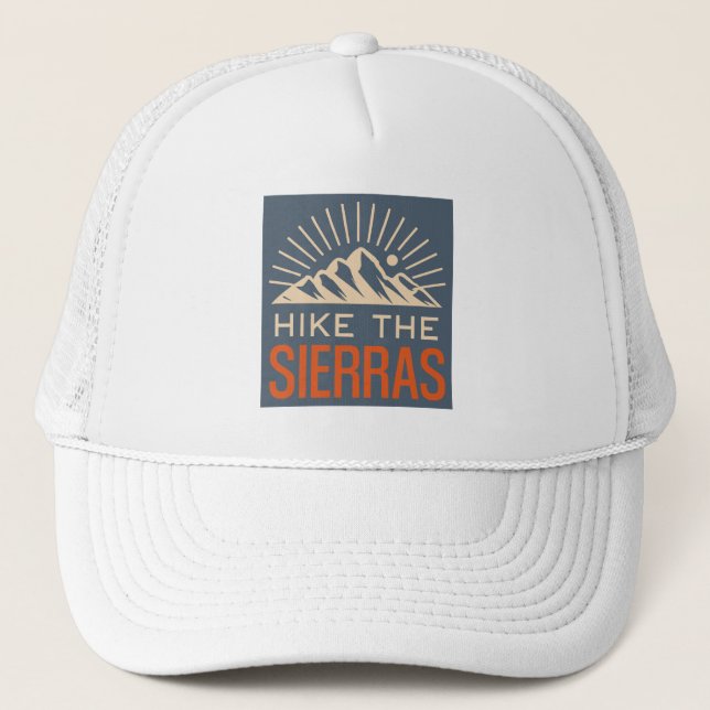 Gorra De Camionero Senderismo Las Sierras California Sunburst (Anverso)
