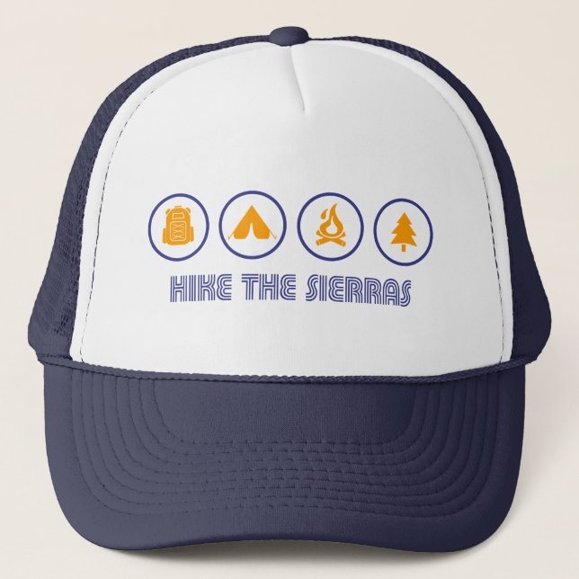 Gorra De Camionero Senderismo por las sierras de California (Anverso)