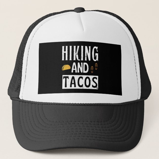 Gorra De Camionero Senderismo Y Tacos Funny Tacos (Anverso)