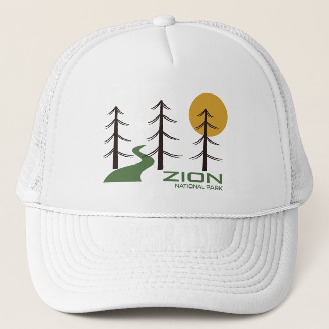 Gorra De Camionero Sendero del Parque Nacional de Zion (Anverso)