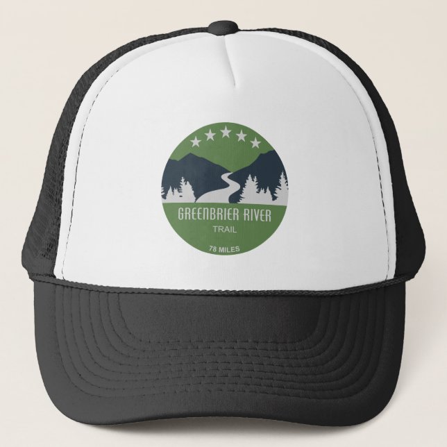 Gorra De Camionero Sendero del río Greenbrier (Anverso)