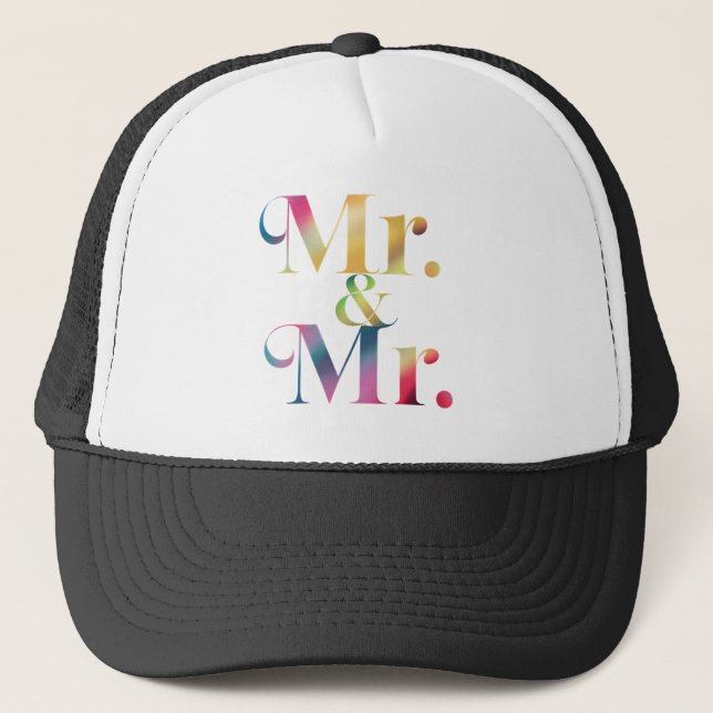 Gorra De Camionero Señor y Señor Despedida de soltero gay Matrimonio  (Anverso)