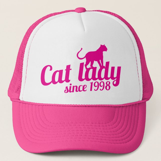 Gorra De Camionero señora del gato desde 1998 (Anverso)