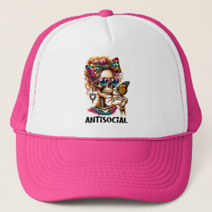 Gorra De Camionero Señora del Skeleton Antisocial