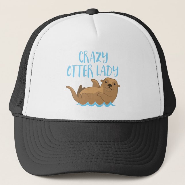 Gorra De Camionero ¡señora loca de la nutria linda! (Anverso)