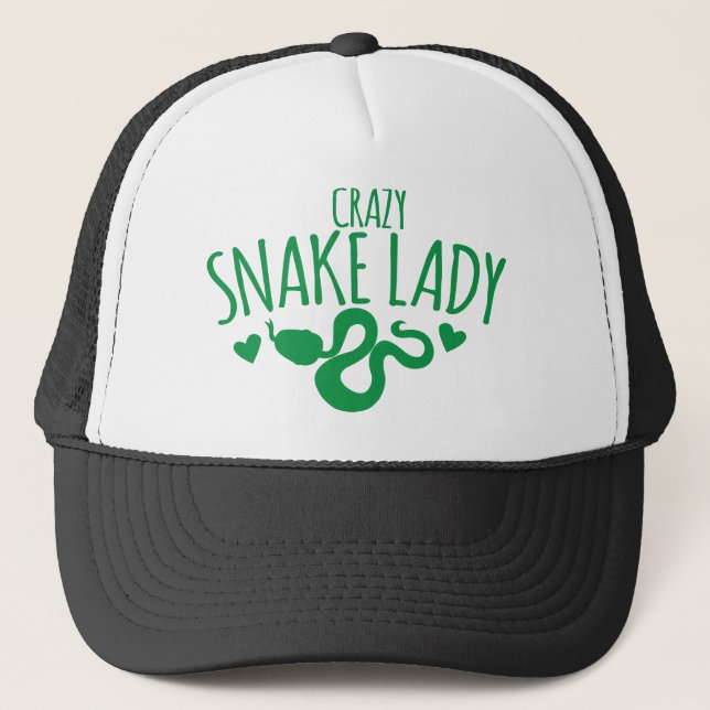 Gorra De Camionero Señora loca de la serpiente (Anverso)