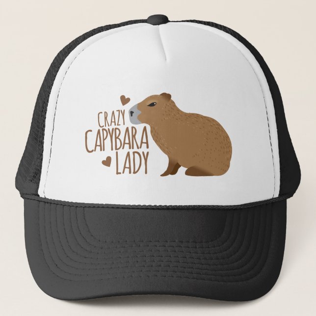 Gorra De Camionero señora loca del capybara (Anverso)