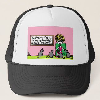 Gorra De Camionero Señora loca del gato en casa