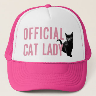 Gorra De Camionero Señora oficial Hat Pink del gato