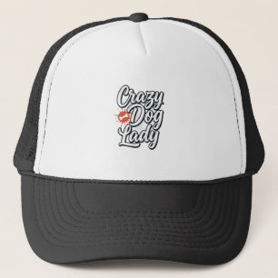 Gorra De Camionero Señora Perro Loco Diseño Tipográfico Amante de Mas