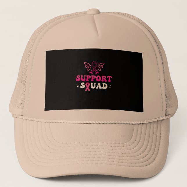 Gorra De Camionero sensibilización sobre el cáncer de mama en equipo  (Anverso)