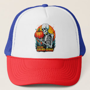 Gorra De Camionero "Sentiendo Gourd-geous" Skeleton Hand Halloween Te