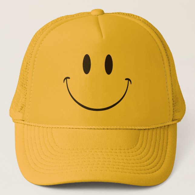 Gorra De Camionero Ser feliz emoji sonriente (Anverso)