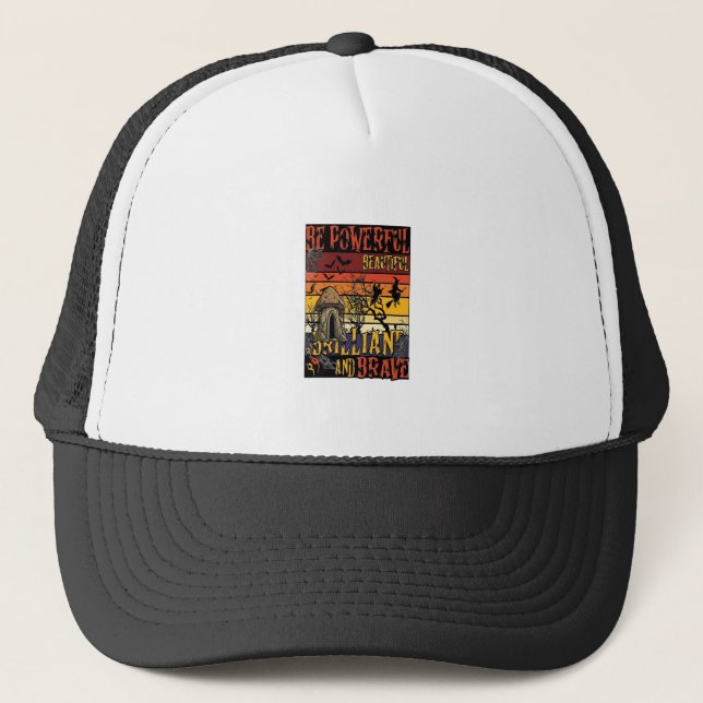Gorra De Camionero Ser Poderoso Hermoso Brillante Hongo de Halloween (Anverso)