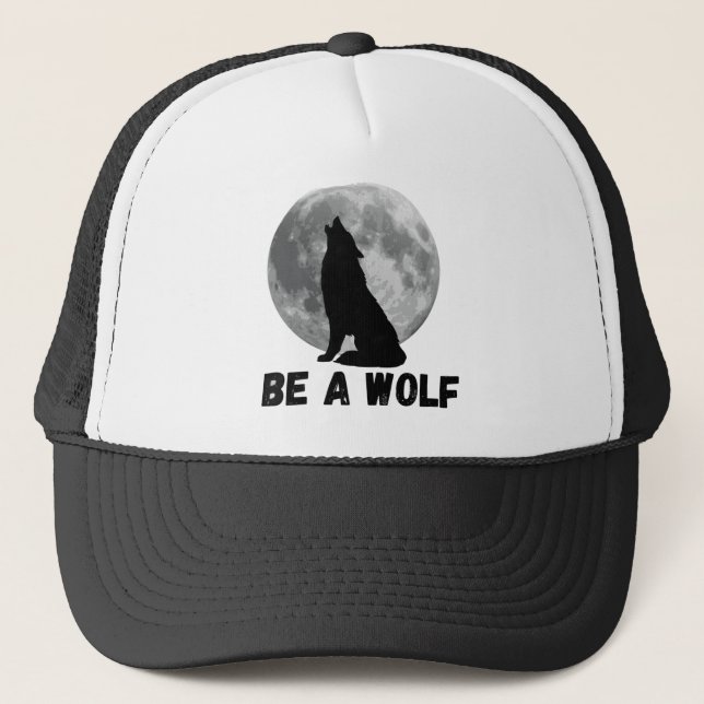 Gorra De Camionero ser una camiseta de diseño de lobo (Anverso)