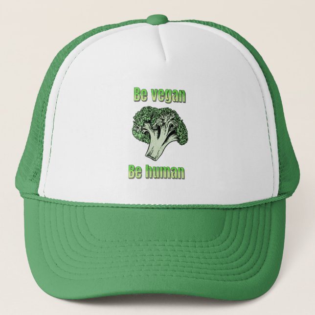 Gorra De Camionero ser vegano ser humano (Anverso)