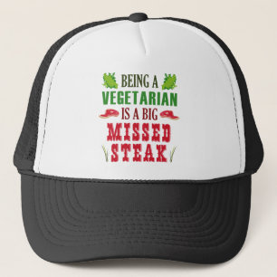 Gorra De Camionero Ser Vegetariano Es Un Gran Robo Perdido