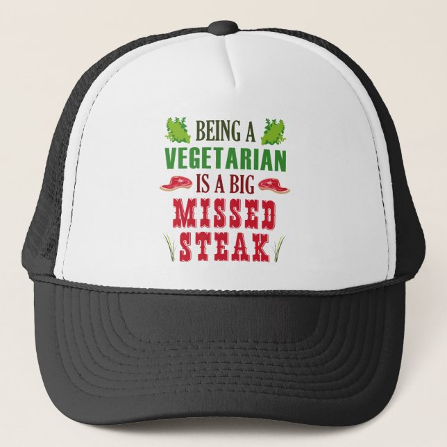 Gorra De Camionero Ser Vegetariano Es Un Gran Robo Perdido (Anverso)