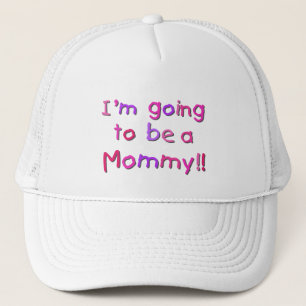 Gorra De Camionero Seré una mami - rosa y púrpura