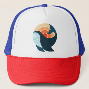 Gorra De Camionero Serenidad al atardecer: El salto de una ballena en
