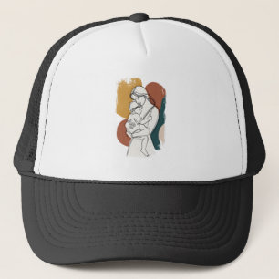 Gorra De Camionero Serenidad Materna: Un Abrazo Minimalista