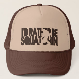 Gorra De Camionero Sería bastante Squatchin - Brown oscuro