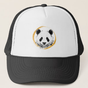 Gorra De Camionero Serie Nishiki - Panda contemplativo Gold Sumi-e