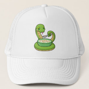 Gorra De Camionero Serpiente comiendo con Muesli
