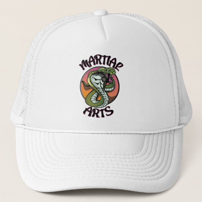 Gorra De Camionero Serpiente de Artes Marciales (Anverso)