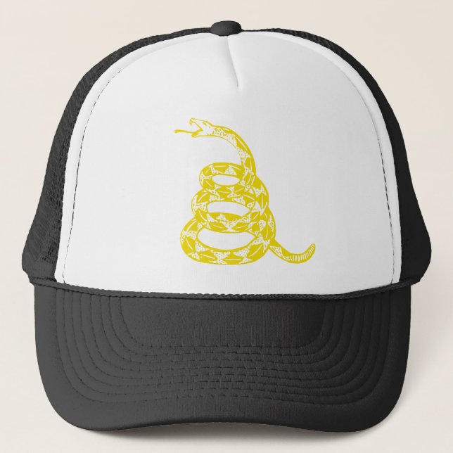 Gorra De Camionero Serpiente de Gadsden - amarillo (Anverso)