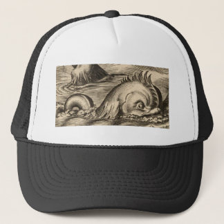 Gorra De Camionero Serpiente de mar que monta una onda