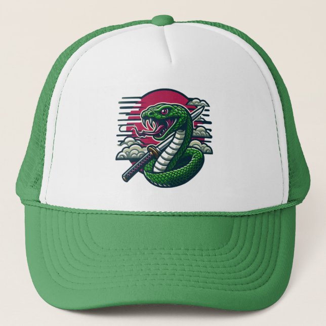 Gorra De Camionero Serpiente verde (Anverso)