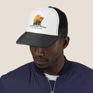 Gorra De Camionero Servicio de Corte de Césped Verde Naranja