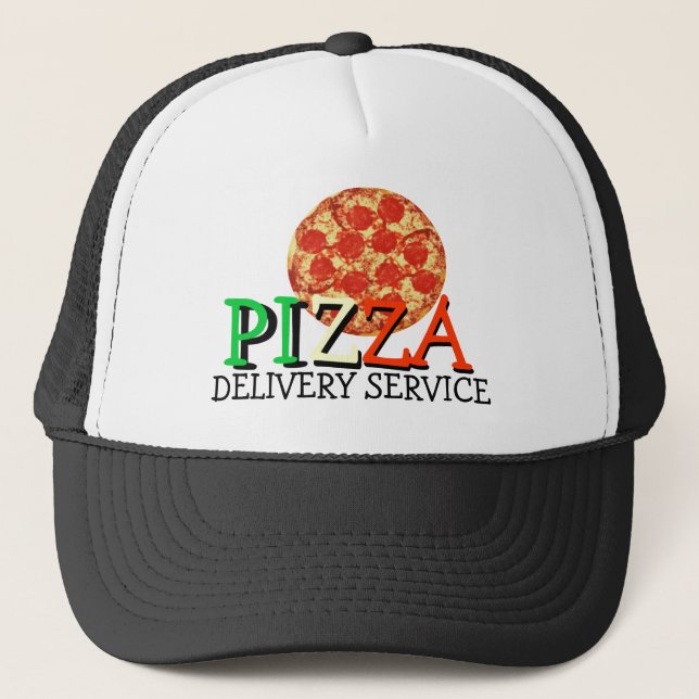 Gorra De Camionero Servicio de entrega de la pizza (Anverso)