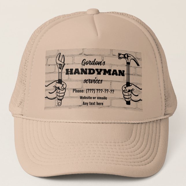 Gorra De Camionero Servicios de Handyman (Anverso)