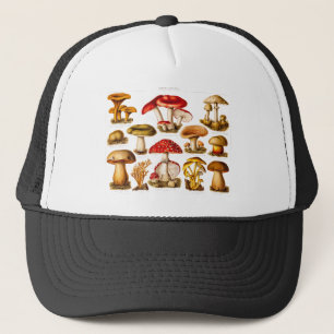 Gorra De Camionero Setas del rojo de la variedad de la seta de los