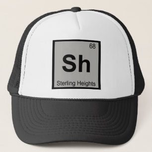 Gorra De Camionero Sh - Sterling Heights Michigan Símbolo Químico