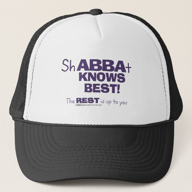 Gorra De Camionero ShABBAt Abba lo sabe mejor (Anverso)