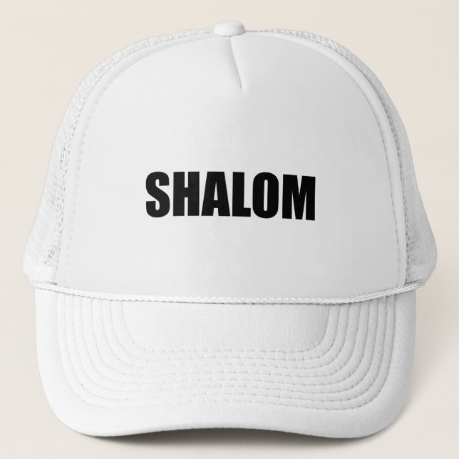 Gorra De Camionero Shalom Palabra hebrea paz (Anverso)